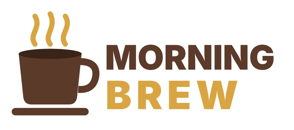 Original art: a steaming coffee cup beside the words Morning Brew
